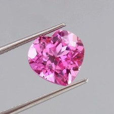 AAA Naturel sans Défaut Ceylan Saphir Rose Ample Forme Coeur Gemme Coupe 6x6 MM