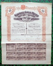 Afrique de l'Ouest - Siège à Londres - Déco Cie Minière (Mines d'Or)  22/04/1911