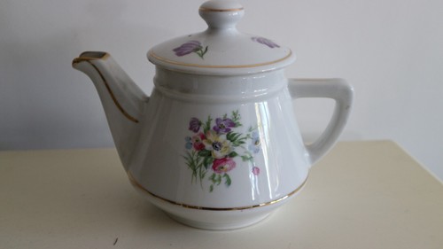 Theiere faience blanche - theiere, en