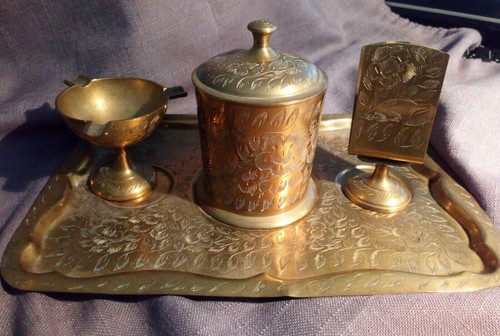 Ancien plateau pot tabac - plateau,