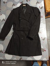  manteau femme noir, double boutonnage, en lainage, très peu porté, taille 46