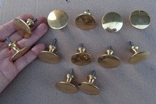 1 ANCIENNE POIGNÉE DE MEUBLE bouton en bronze ou laiton D=3,4 cm   N°101C