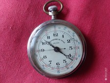 Chronographe montre  de gousset SUISSE.  Rare. Fonctionne