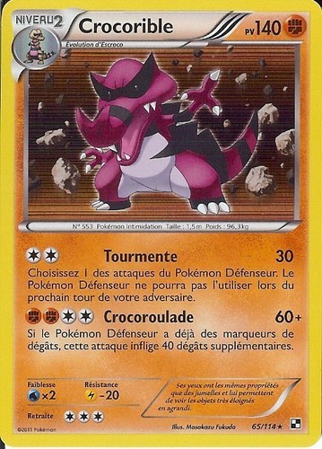 Carte pokemon crocorible - pokemon, "