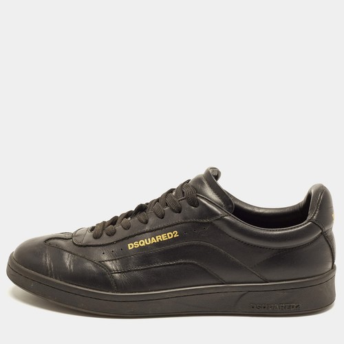 Baskets basses cuir noir - en,