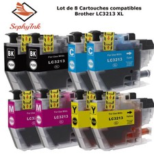 8 x Cartouches d'encre compatibles avec Brother LC3213XL (LC-3213 XL)