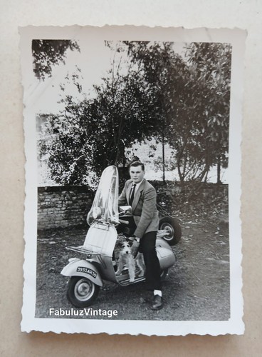 Ancienne photo scooter vespa - ancienne,
