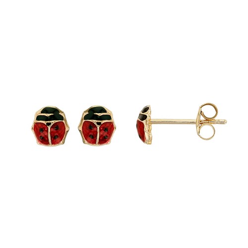 Boucles oreilles coccinelles - d'oreilles,