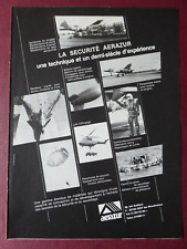 12/1979 PUB AERAZUR BARRIERE D'ARRET COMBINAISON BALLON PARACHUTE FRENCH AD