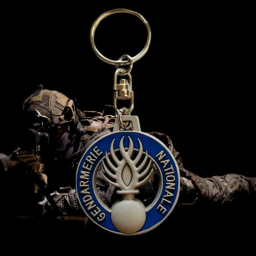 Gendarmerie porte clés - gendarmerie, "3d"