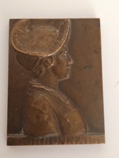 Plaque en bronze de la Médaille d'Art de la Bourbonnaise