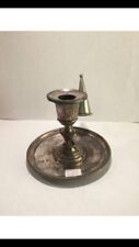 Old Sheffield Plate Chamber Stick With Snuffer Circa 1825