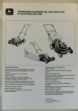 prospectus brochure tondeuse John Deere tracteur lawn and garden tractor traktor