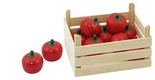 Accessoires cuisine - Tomates dans une cagette en bois