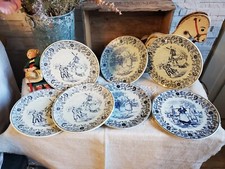 lot 7 assiettes décorative Boch Belgium Delfts décor divers lot n°2