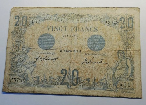 Rare billet francs - billet, 20
