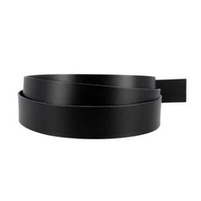 Lanière en cuir de collet tannage végétal - NOIR - Ép 1,9mm