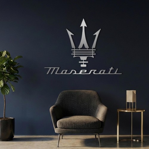 Maserati trident logo - maserati, metal