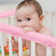 3pcs Tour de Lit Rembourré pour Berceau Couverture de Rail de Sécurité Souple...