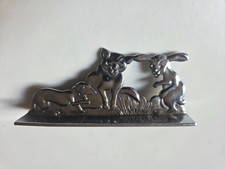 1  Porte Couteau Métal chromé  "LES FABLES DE LA FONTAINE" de Benjamin Rabier