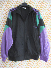 Veste Adidas Team Nylon Polyamide 90'S Noir violet vert Vintage Jacket - 162
