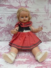 Poupée ancienne rhodoïd ? avec vêtements 42cm haut french doll  1950 COLLECTION