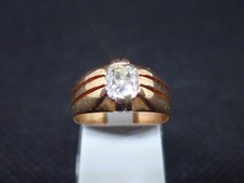 Bague jonc Or jaune  750/ème de 3.55g, diamant  / Bijoux d'occasion