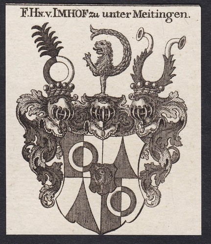 Imhof meitingen blason gravure - imhof,