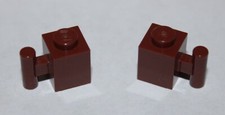 2 x Lego RedBrown Brick with Handle ref 2921/sets 79003.6243.10194.4842.10144 ..