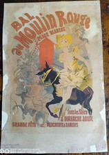 Chéret - affiche originale bal au moulin rouge 1889 les maitres de l'affiches