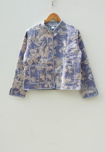 Indien gris floral coton - indien,
