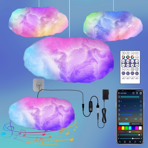 Rgb coton nuage led plafond - led,