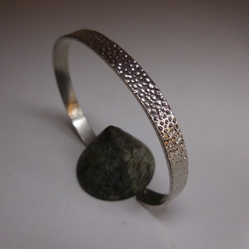 Bracelet anneau métal - , argent