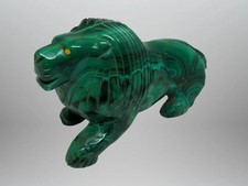 Statue lion malachite - statue,