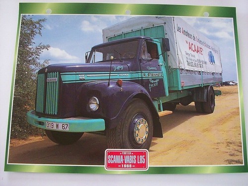 Carte fiche camion - fiche,