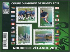 Timbre France Bloc Feuillet 2011 N°F4576 ( Coupe du Monde de Rugby 2011 )