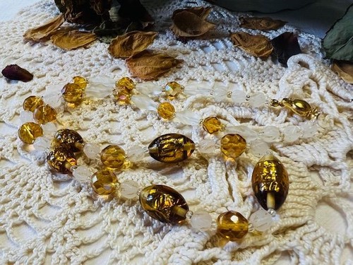 Collier ancien perles verre