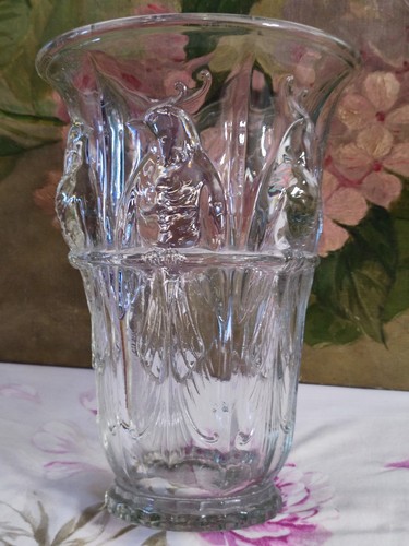 Ancien vase verre massif - vase, en