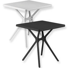 Table Carrée de Jardin en Plastique pour Extérieurs Bar Restaurant 70×70×74 cm