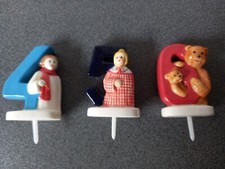 LOT 3 PORTE BOUGIES FIGURINES FÈVES ANNIVERSAIRE BONNE NUIT LES PETITS C.LAYDU