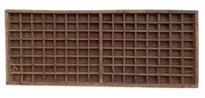 Ancien casier d'imprimeur vintage en bois 83x33cm