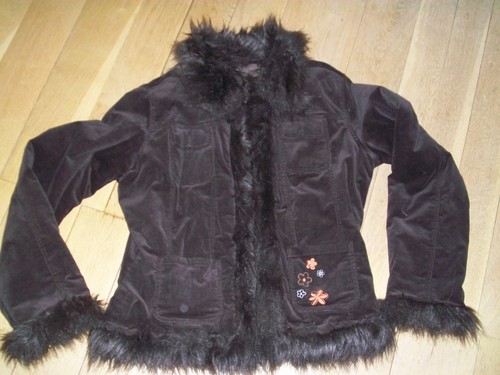 Veste marron col bords - veste, et