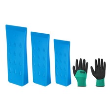 Coin Forestier ABS 150/200/250 mm pour bois bleu 3 pcs avec gants