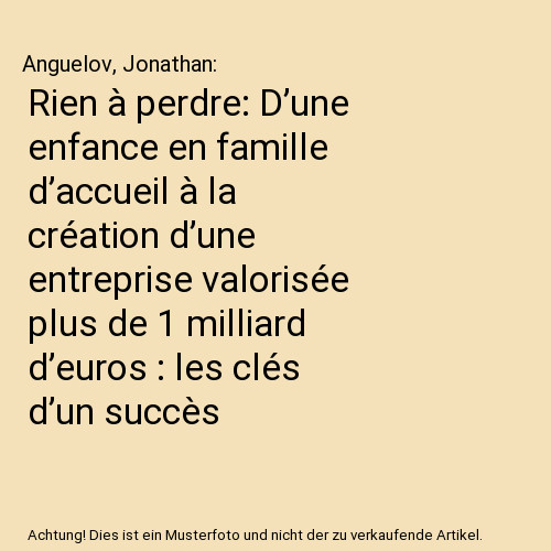 Rien perdre d une - rien, perdre: