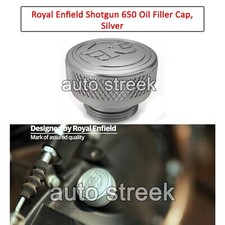 Capuchon De Remplissage D'Huile Machiné Royal Enfield Shotgun 650, Argent