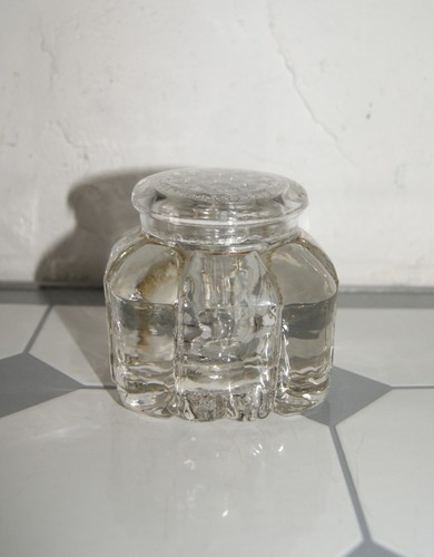 Ancien encrier verre - en,