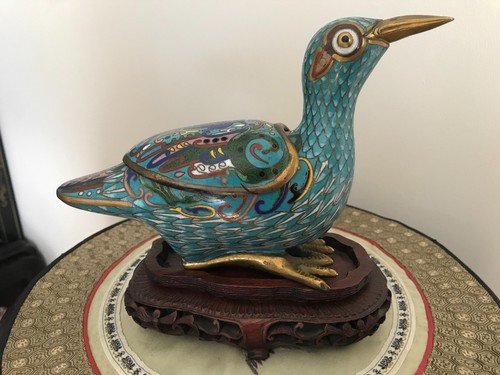 Cloisonne oiseau brule - cloisonne,