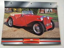 CARTE FICHE VOITURES D'EXCEPTION MG TC