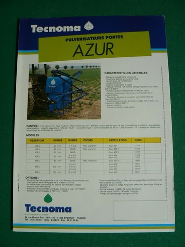 Prospectus agricole tecnoma - :,