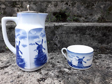 THÉIÈRE GRANDE TASSE A THE ANCIENNE BADONVILLER DECOR HOLLANDE